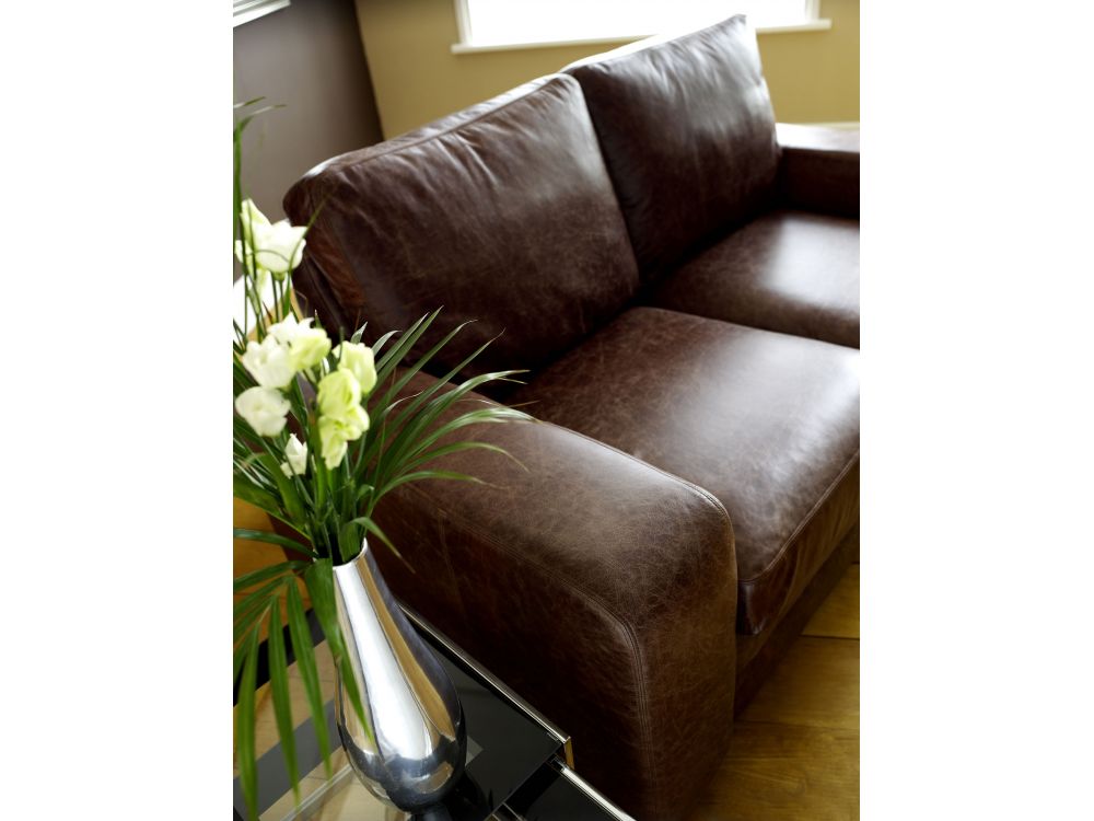 Modern Brown Leather Sofa Denver Living Room Sofas