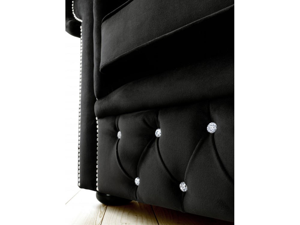 Diamante Chesterfield Fabric Sofa Living Room Sofas