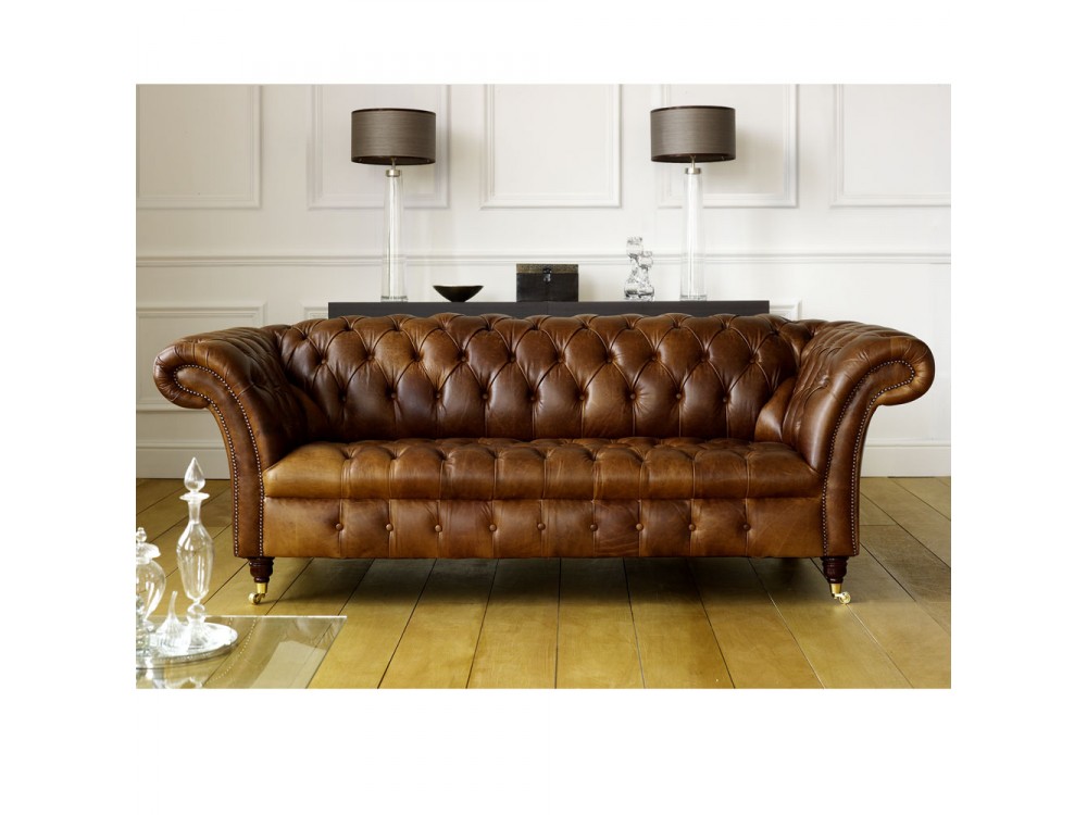 Vintage Leather Sofa 96