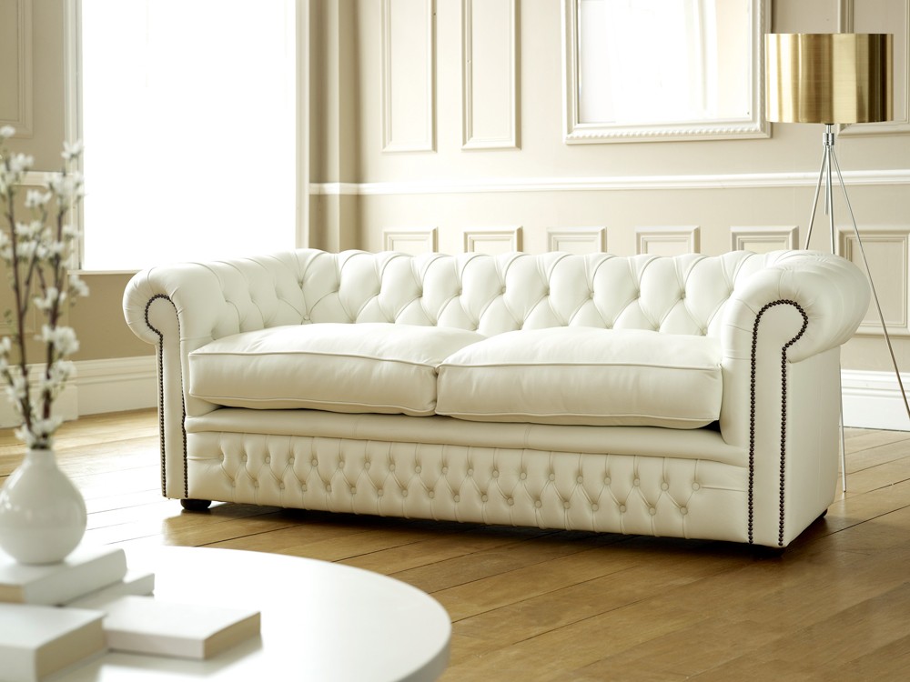 The Darlington White Chesterfield Sofa The English Sofa Company
