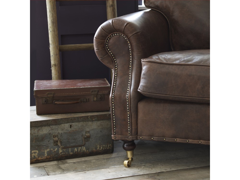 arlington top grain leather sofa