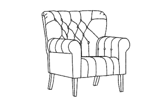 Oliver Fabric Spoon Back Chair