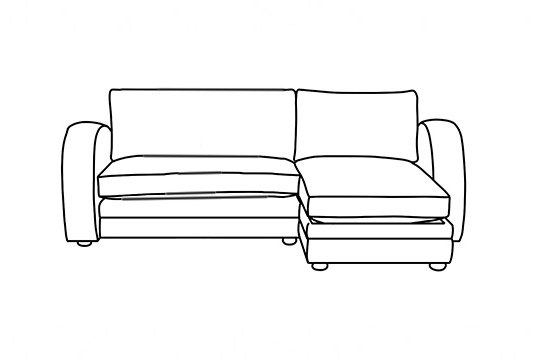 Loveseat x Chaise Corner SofaBed