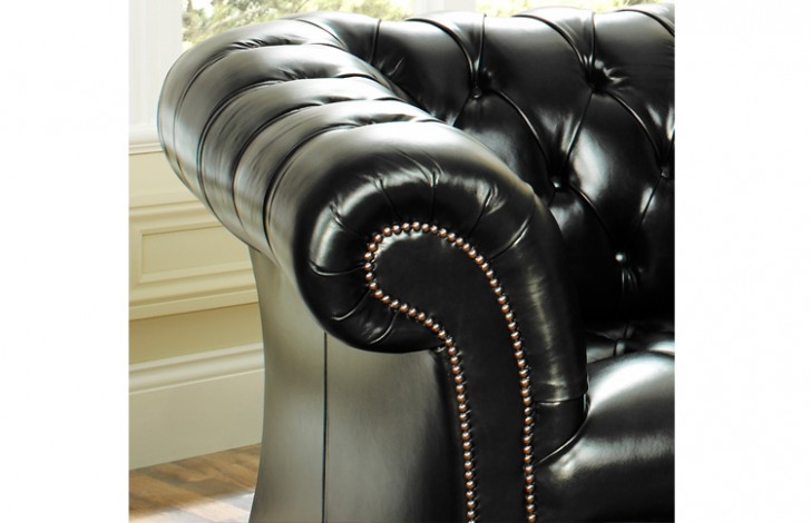 Beckett Buttoned Leather Sofa