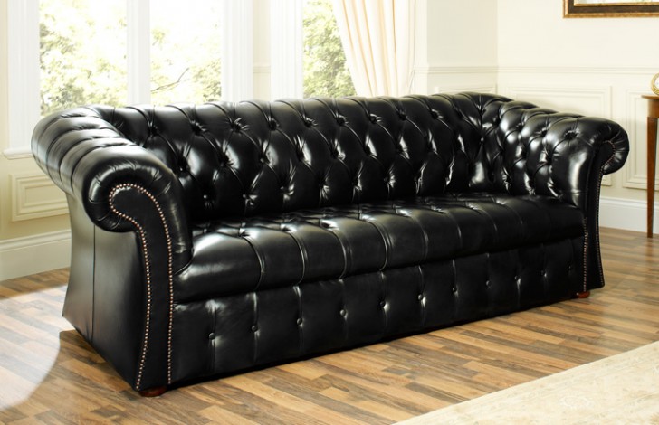 Beckett Buttoned Leather Sofa