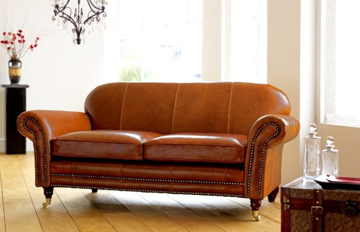 Rochester leather top corner couches