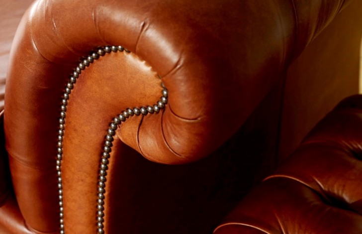 Pemberton Brown Leather Chesterfield Chair