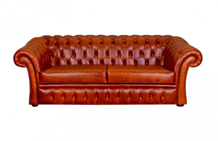 Pemberton Brown Leather Chesterfield