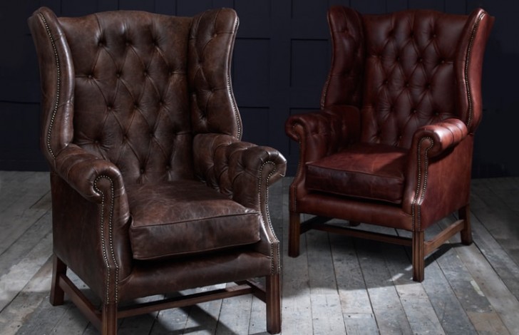 Manchester Leather Wing Chair