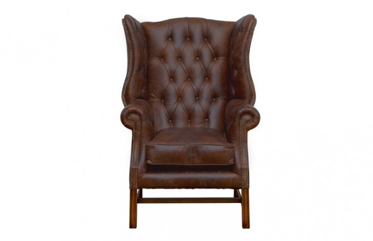 Manchester Leather Wing Chair