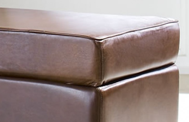 Macy Large Leather Ottoman