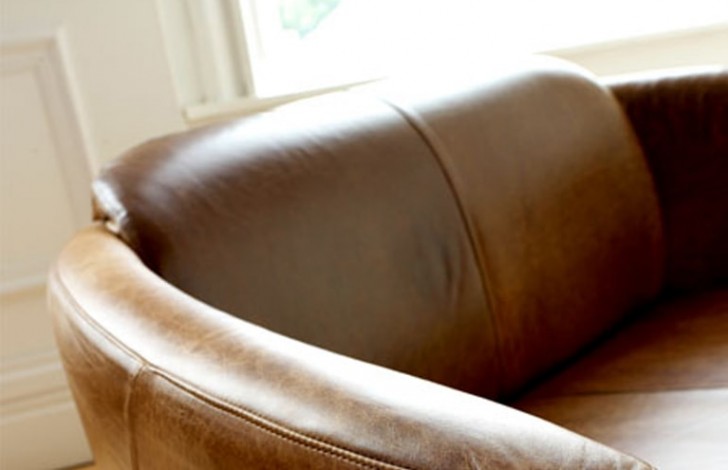 Hudson leather on sale tub chair