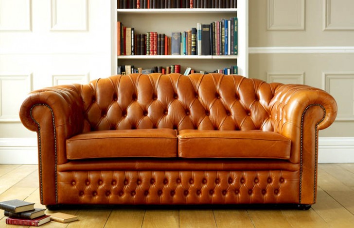 Ashford Leather Buttoned Sofa