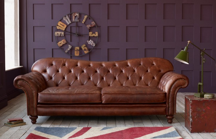 Crompton Large Chesterfield Sofa, Chesterfield Sofa Brown Leather