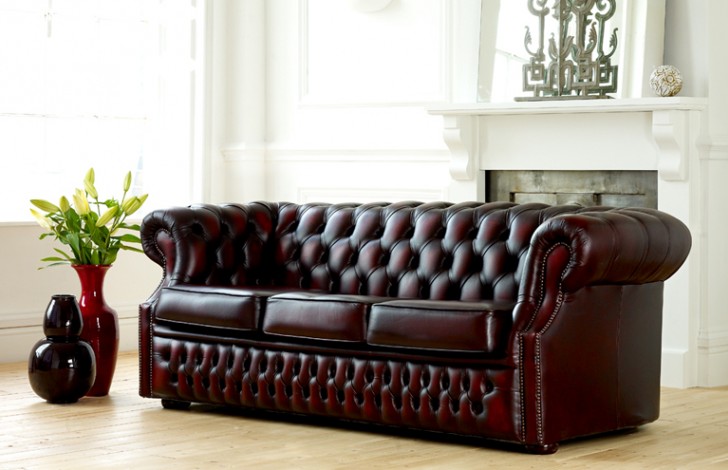 Kendal Classic Chesterfield Sofa, Classic Chesterfield Leather Sofa