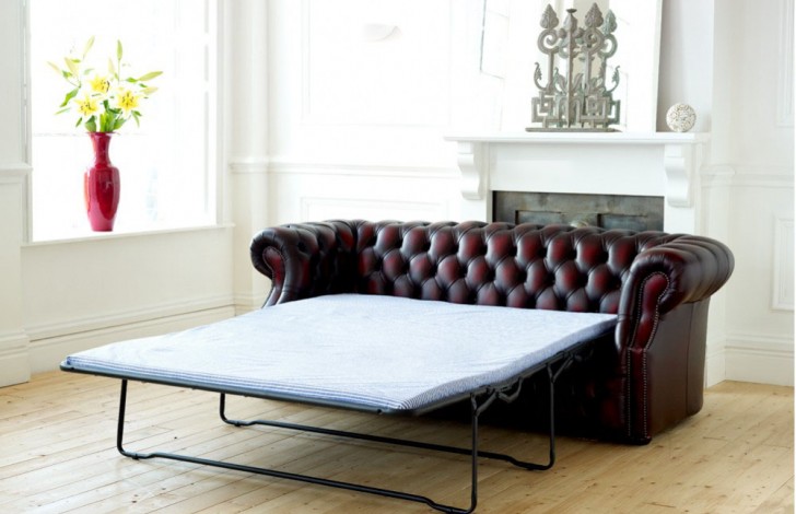 Traditional leather sofa bed cheap