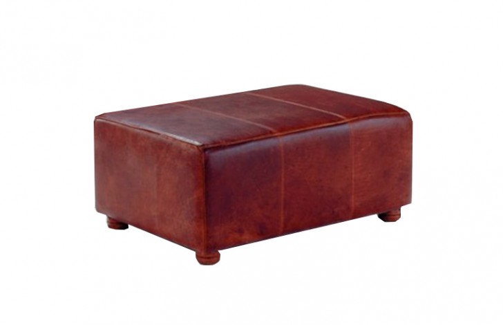 Macy Large Leather Footstool