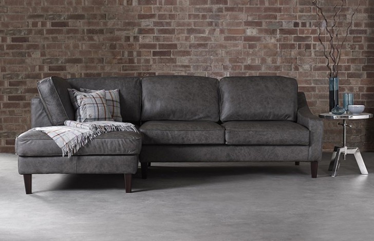 Hilary Left Hand Facing Leather Sofa