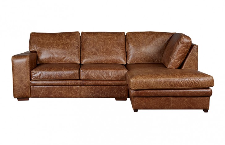 Abbey Leather Corner Chaise Right Hand Facing