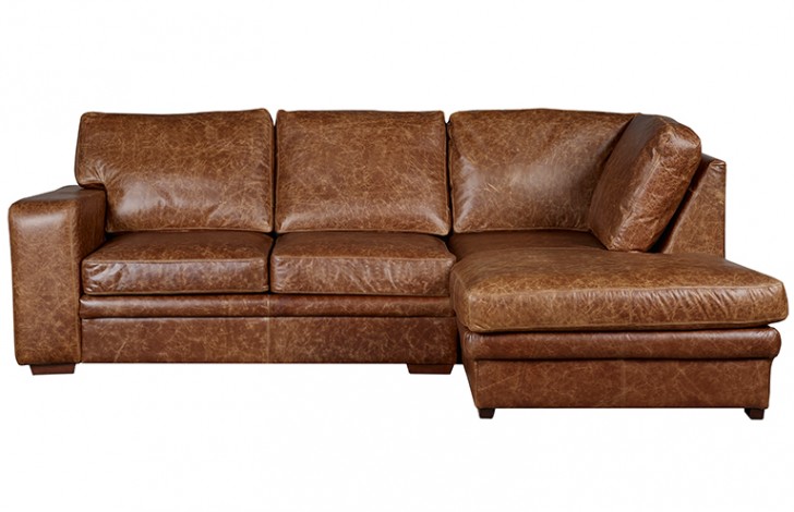 Abbey Leather Chaise Sofa Bed Right Hand Facing