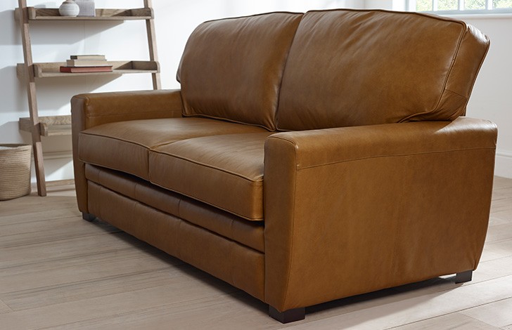Stafford Square Arm Sofa Leather Sofa Bed