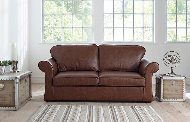 Chatsworth Curved Leather Sofa