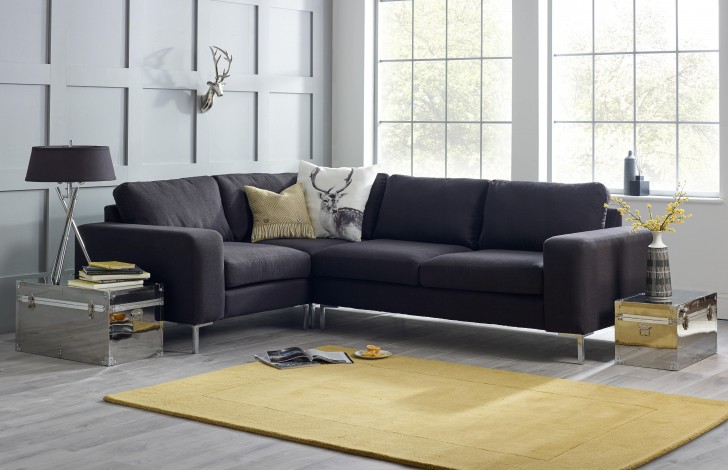Wellington Charcoal Corner Sofa Corner Sofas