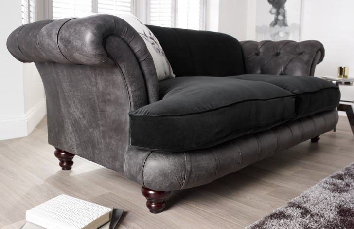 St Elizabeth Leather Fabric Sofa