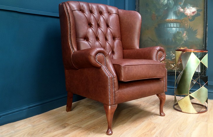 Flat Wing Buttoned Armchair