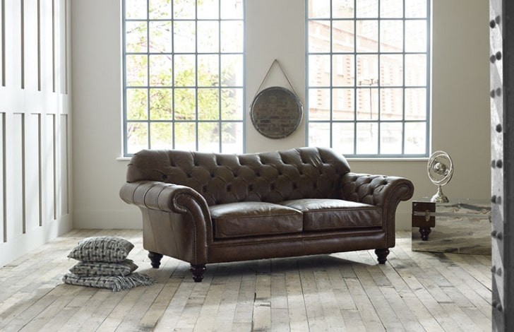 St Dunstan Hand Made Leather Sofa