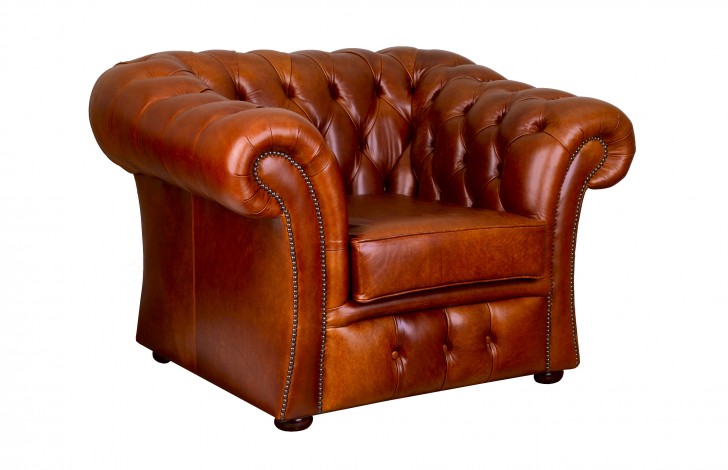 Pemberton Brown Leather Chesterfield