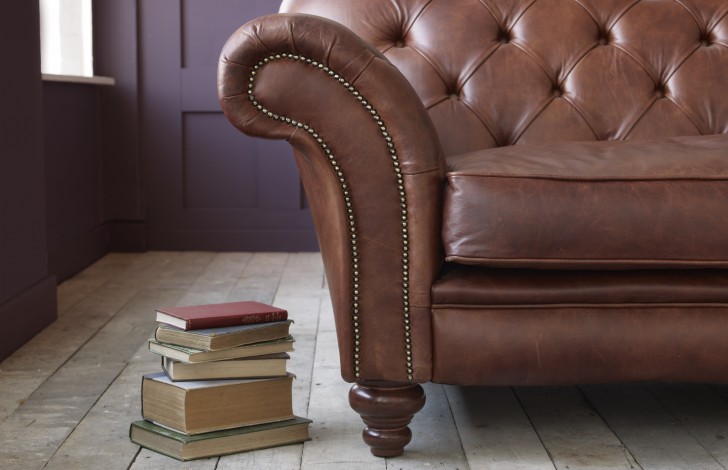 Crompton Large Chesterfield Sofa, Leather Chesterfield Armchair Uk