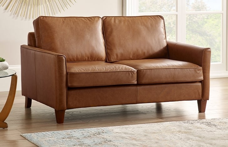 Columbus Small Leather Sofa