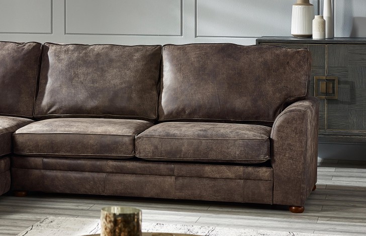 Liberty Leather Corner Sofa Bed Right Hand Facing