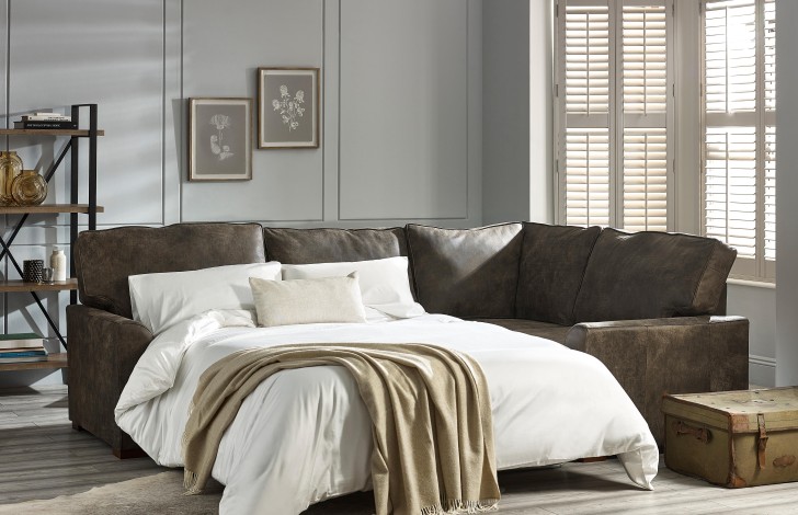 Liberty Leather Corner Sofa Bed