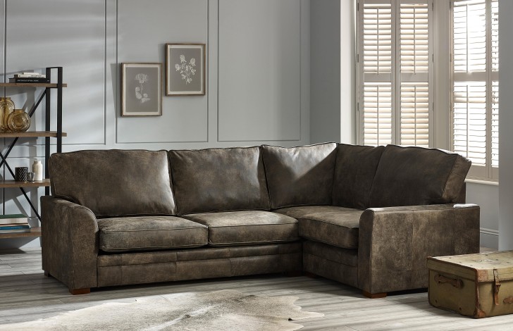 Liberty Leather Corner Sofa Bed Left Hand Facing