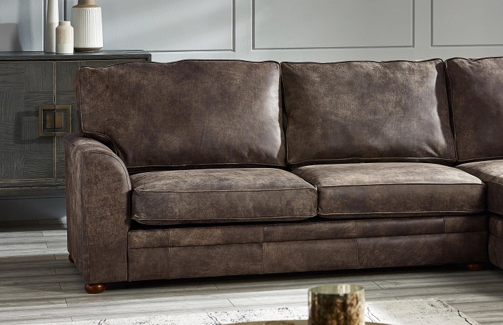 Liberty Leather Corner Sofa Bed Left Hand Facing