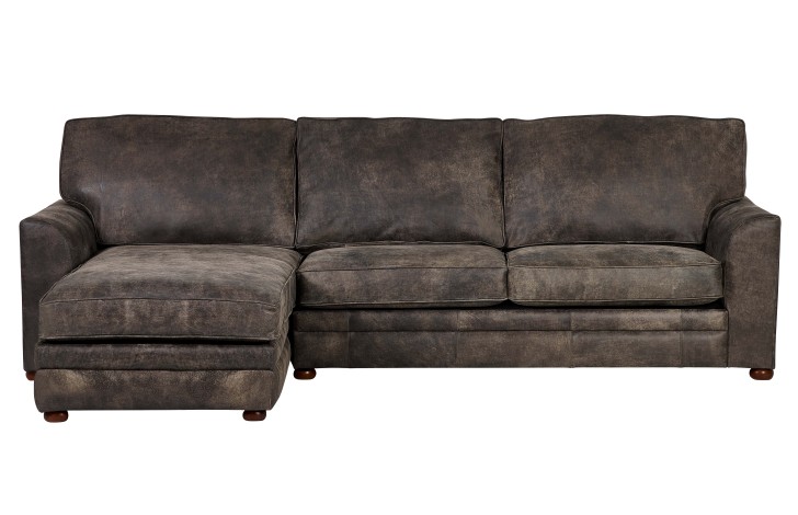 Liberty Leather Storage Chaise left hand facing