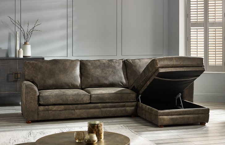 Liberty Leather Storage Chaise