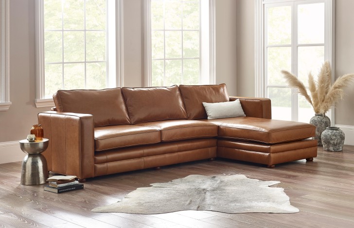 Trafalgar Leather Storage Chaise Sofa Leather Sofas