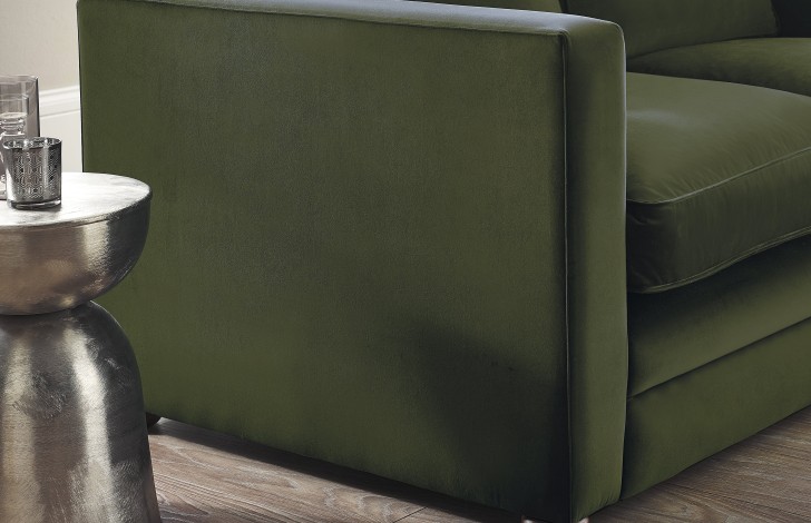 Heather fabric corner storage chaise sofa