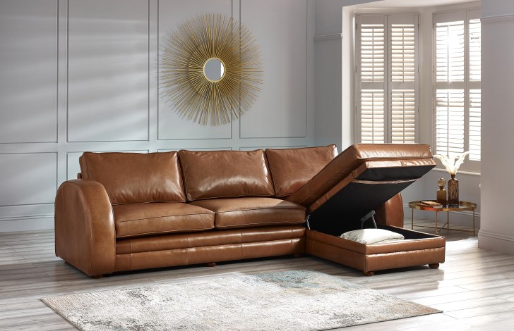 Tan corner discount sofa bed