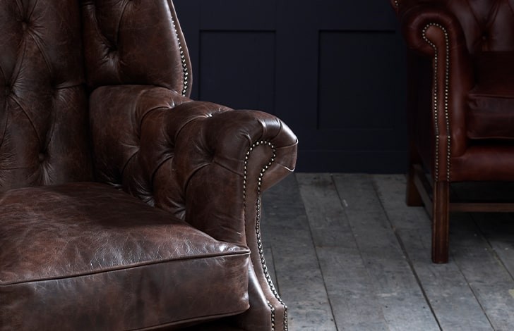 Manchester Leather Wing Chair