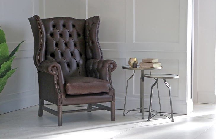 Manchester Leather Wing Chair