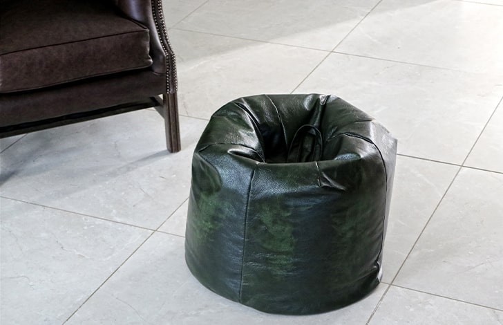 Macy Leather Beanbag