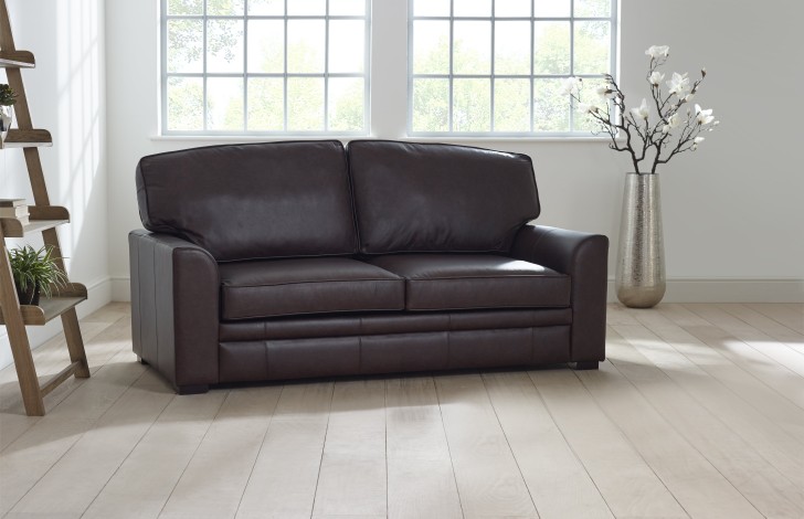 Grey brown on sale leather sofa