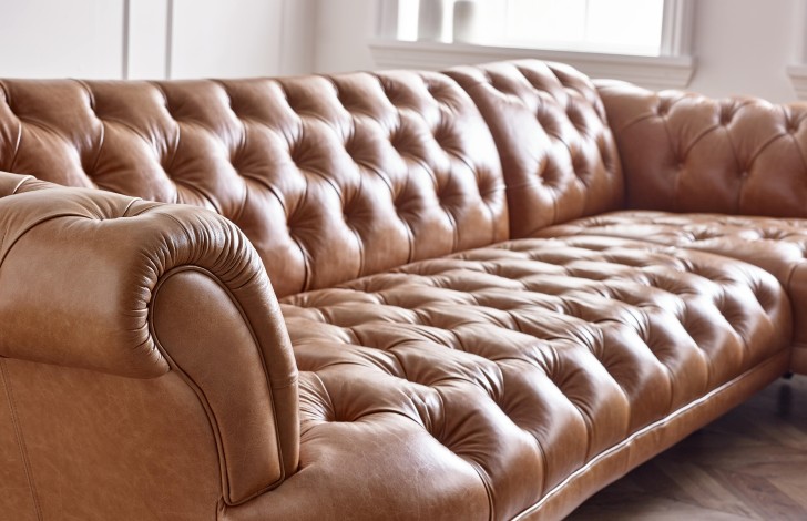 Lyme Chesterfield Right Hand Facing Chaise Sofa