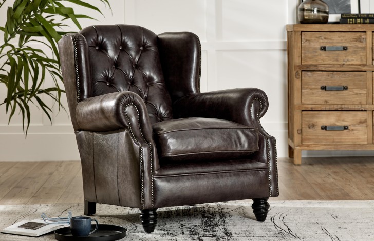 Rode Leather Lounge Armchair