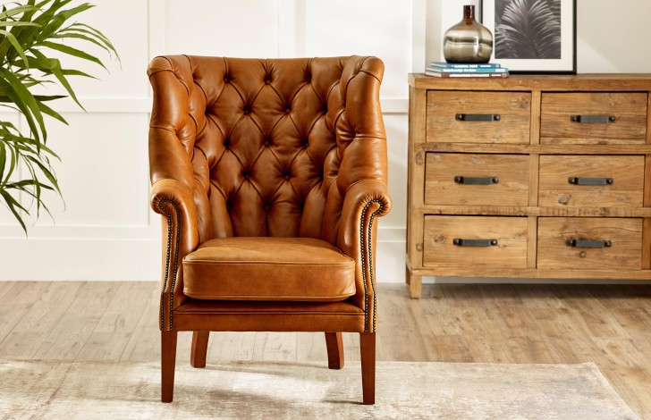 Dunham Spoon Back Wing Chair