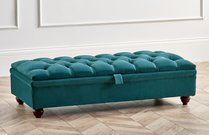 Harris Velvet Footstool